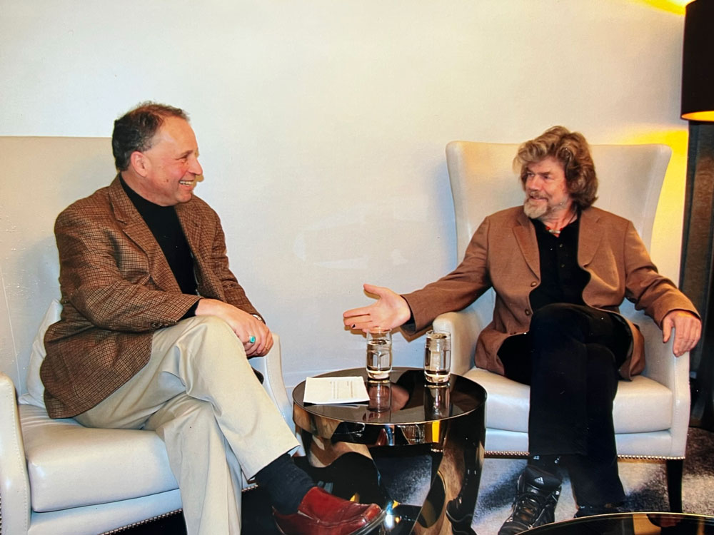 Reinhold Messner with Daryl Hawk